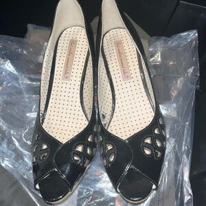 Black Peep-Toe pinup Heels